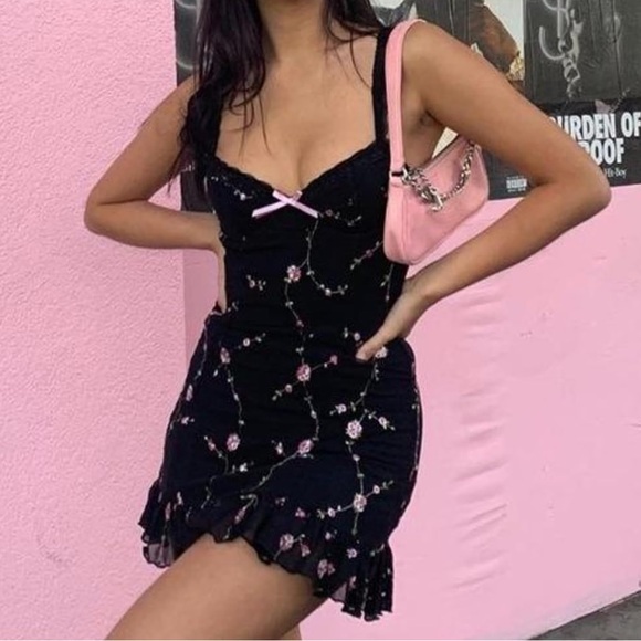 NWT Dolls Kill Sugar Thrillz I’m Baby Mini Slip Dress Sz S - Picture 8 of 15